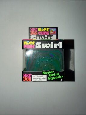 Needoh Nice Cube Swirl - Green Super Solid Squish